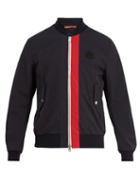 Matchesfashion.com Moncler - Joey Logo Appliqu Gabardine Bomber Jacket - Mens - Navy