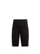 Matchesfashion.com The Upside - Panelled Matte Stretch Jersey Cycling Shorts - Womens - Black