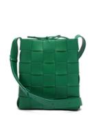 Matchesfashion.com Bottega Veneta - Cassette Intrecciato Leather Cross-body Bag - Womens - Green