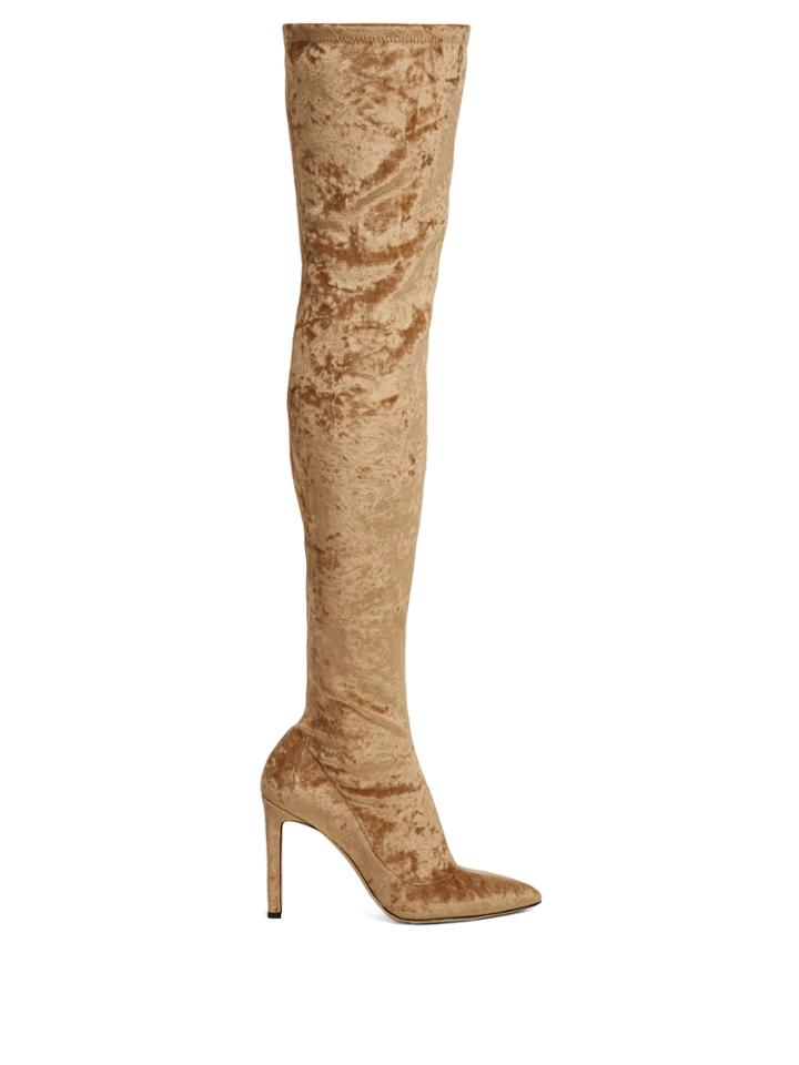 Jimmy Choo Lorraine Velvet Over-the-knee Boots