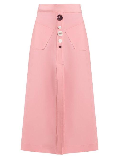 Matchesfashion.com Ellery - Aggie A Line Wool Blend Skirt - Womens - Pink