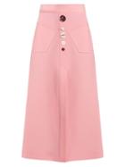 Matchesfashion.com Ellery - Aggie A Line Wool Blend Skirt - Womens - Pink