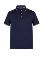 Matchesfashion.com Polo Ralph Lauren - Logo Embroidery Cotton Jersey Polo Shirt - Mens - Navy