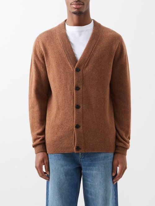 Sunspel - Ribbed Lambswool Cardigan - Mens - Brown