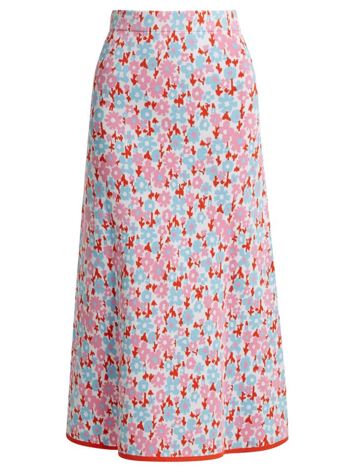 Joostricot Floral Intarsia Stretch-jersey Skirt
