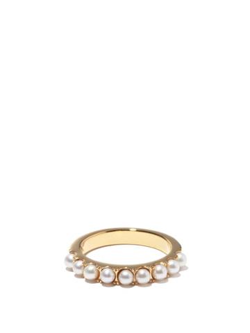 Matchesfashion.com Otiumberg - Pearl & 14kt Gold-vermeil Eternity Ring - Womens - Pearl