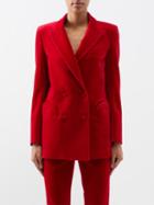 Blaz Milano - Jealousy Fire Velvet Blazer - Womens - Dark Red