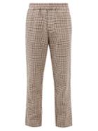 Barena Venezia - Graela Check Cotton-blend Hopsack Trousers - Mens - Brown