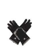 Matchesfashion.com Adidas By Stella Mccartney - Logo-print French-terry Gloves - Womens - Black