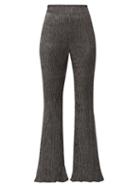 Matchesfashion.com Peter Pilotto - Pliss Metallic Jersey Trousers - Womens - Black