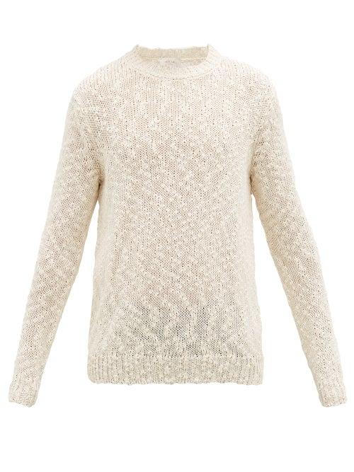 Matchesfashion.com Altea - Knitted Slubbed-cotton Sweater - Mens - Cream