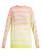 Matchesfashion.com The Elder Statesman - Tranquility Tie Dyed Cashmere Sweater - Womens - Pink Multi