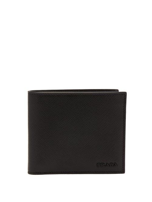 Matchesfashion.com Prada - Tri Colour Leather Bi Fold Wallet - Mens - Black Multi
