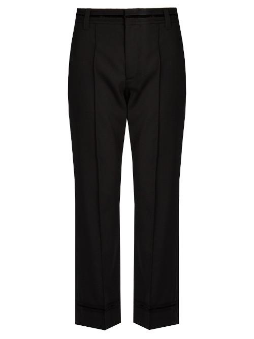 Marc Jacobs Bowie Mid-rise Cropped Wool Trousers