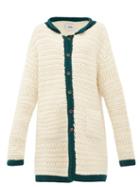Matchesfashion.com Bode - Crocheted Wool Cardigan - Womens - Ivory