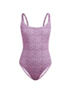 Matchesfashion.com Fisch - Select Patterned Jersey Swimsuit - Womens - Fuchsia