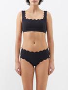 Marysia - Palm Springs Scalloped Bikini Top - Womens - Black