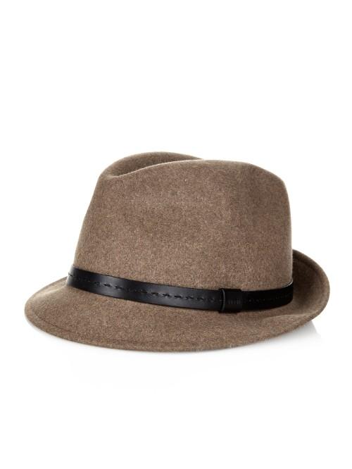 Gucci Leather-band Felt Trilby