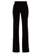Matchesfashion.com Gucci - Flared Velvet Cotton Blend Trousers - Womens - Black