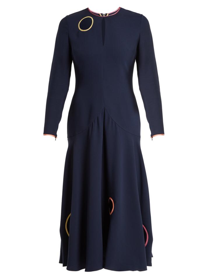 Roksanda Mira Circle Reverse-appliqu Midi Dress