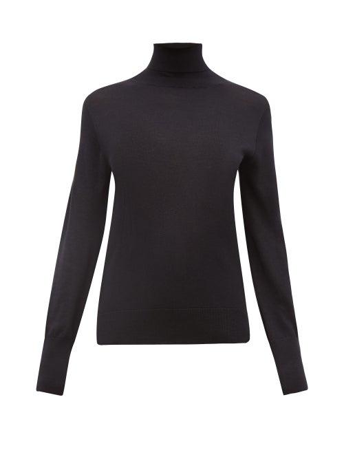 Matchesfashion.com Officine Gnrale - Ninon Roll Neck Wool Blend Sweater - Womens - Navy