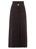 Matchesfashion.com Ellery - Homework Crepe A Line Midi Skirt - Womens - Black