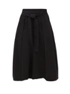 Matchesfashion.com See By Chlo - High-rise Belted Crepe Culottes - Womens - Black