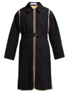 Matchesfashion.com See By Chlo - Check Trimmed Cotton Trench Coat - Womens - Black