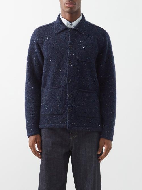 Inis Mein - Carpenter's Wool-blend Jacket - Mens - Navy Multi