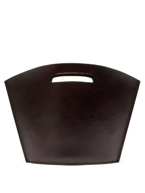 Matchesfashion.com Lauren Manoogian - Baby Barcelona Leather Tote Bag - Womens - Dark Brown