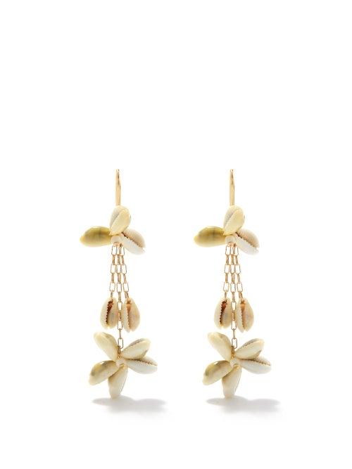 Isabel Marant - Shell Drop Earrings - Womens - White