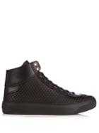 Jimmy Choo Agyle High-top Rubber-stars Satin Trainers