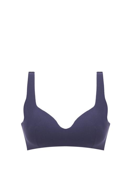Matchesfashion.com Casa Raki - Sol Padded-cup Bikini Top - Womens - Navy