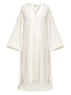 Matchesfashion.com Belize - Mathilde Hand Loomed Cotton Blend Shirtdress - Womens - Ivory