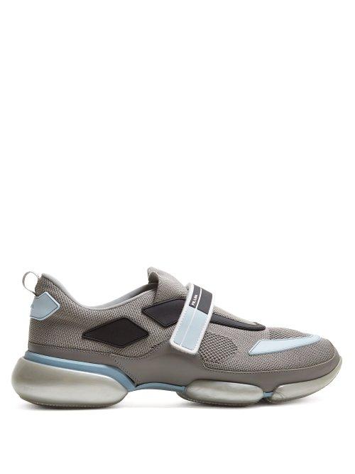 Matchesfashion.com Prada - Cloudbust Low Top Knit Trainers - Mens - Grey