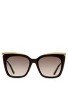 Matchesfashion.com Cartier Eyewear - Panthre De Cartier Acetate Oversized Sunglasses - Womens - Gold
