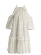 Msgm Exposed-shoulder Sangallo-lace Dress