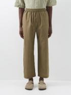 Itoh - Drawstring-waist Cotton-blend Trousers - Mens - Green