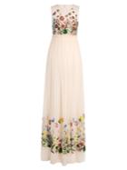 Andrew Gn Floral-embroidered Tulle Gown