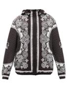 Matchesfashion.com Dolce & Gabbana - Bandana-print Mesh-lined Windbreaker Jacket - Mens - Black White