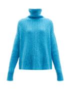 Matchesfashion.com Marni - Roll Neck Mohair Blend Sweater - Womens - Blue