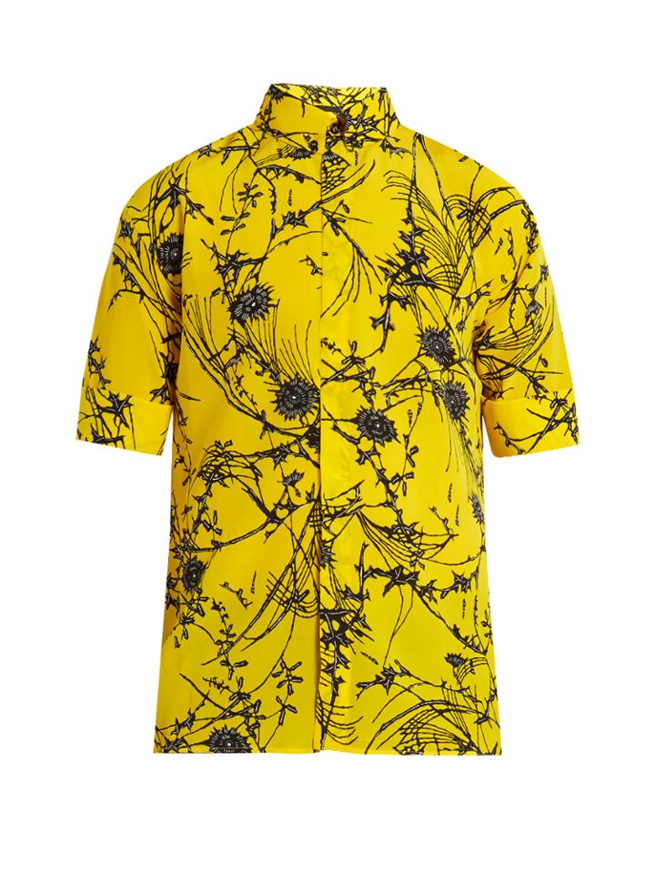 Haider Ackermann Baryum Short-sleeved Silk Shirt