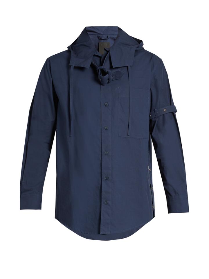 Craig Green Belted Long-sleeved Cotton-poplin Shirt