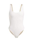 Matchesfashion.com Skin - The Lana Reversible Swimsuit - Womens - White Multi