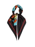 Matchesfashion.com Martine Rose - Promising Britain Silk Scarf - Mens - Black