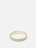 Ileana Makri - Thread Diamond, Enamel & 18kt Gold Ring - Womens - Green Gold