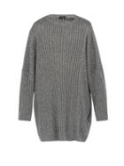 Matchesfashion.com Raf Simons - Oversized Cut Out Ribbed Knit Sweater - Mens - Silver