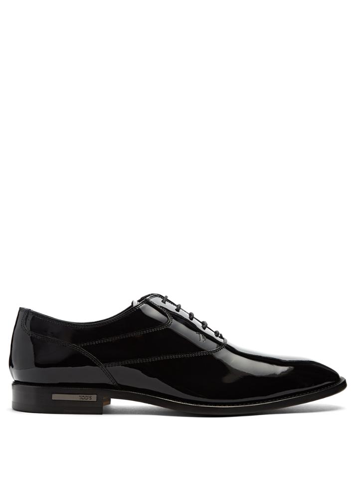 Tod's Lace-up Patent-leather Derby Shoes