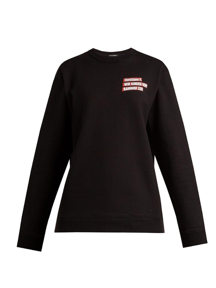 Raf Simons Christiane F. Photographic-print Cotton Sweatshirt
