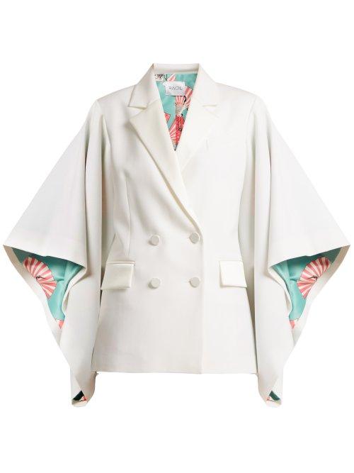 Matchesfashion.com Racil - Kyoto Kimono Sleeved Double Breasted Wool Jacket - Womens - Ivory